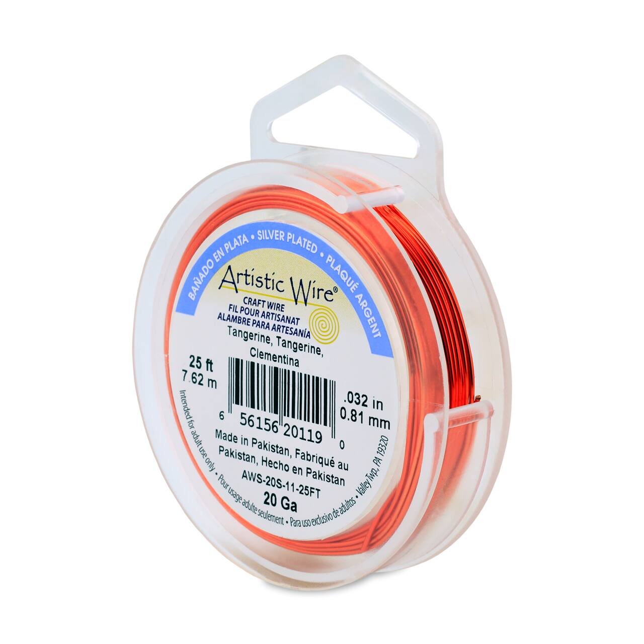 Artistic Wire® 20 Gauge Silver Plated Tarnish Resistant Colored Copper Craft Wire, 25ft.